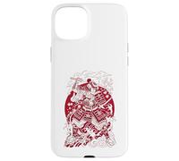 Japanese Art Cat Ninja Ukiyo-e Anime Style Samurai Cat Coque pour iPhone 15 Plus