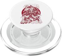 Japanese Art Cat Ninja Ukiyo-e Anime Style Samurai Cat PopSockets PopGrip pour MagSafe