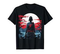 Japanese Art Girl Ninja Ukiyo-e Anime Samurai Girl Fighter T-Shirt