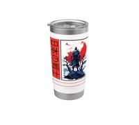 Japanese Art Samurai Vintage Fighter Anime Bushido Kanji Gobelet isotherme en acier inoxydable double paroi
