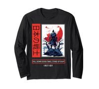 Japanese Art Samurai Vintage Fighter Anime Bushido Kanji Manche Longue