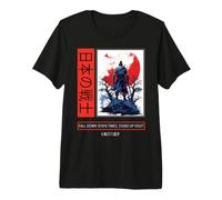 Japanese Art Samurai Vintage Fighter Anime Bushido Kanji T-Shirt Haut de Gamme