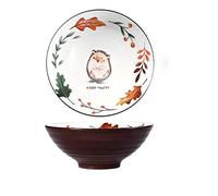 Japanese Ceramic Ramen Bowl, Creative Soup Bowls with Chopsticks, Large Vintage Noodles Bowl 900ml, Personality Ramenbowls for Cereals, Pasta, Noodles, Appetizer, Etc.