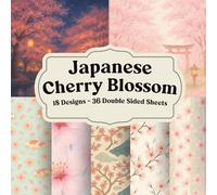 Japanese Cherry Blossom Scrapbook Paper: Soft Floral Pages for Junk Journals and Collage: Decorative double-sided sheets for layering, backgrounds, and handmade craft projects