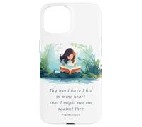 Japanese Christian Anime - Psalms 119:11 Thy Word Have I Hid Coque pour iPhone 15