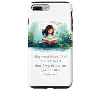 Japanese Christian Anime - Psalms 119:11 Thy Word Have I Hid Coque pour iPhone 7 Plus/8 Plus