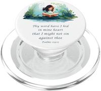 Japanese Christian Anime - Psalms 119:11 Thy Word Have I Hid PopSockets PopGrip pour MagSafe