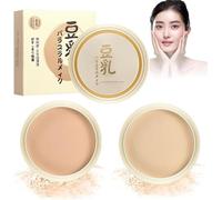 Japanese Concealing & Setting Soy Milk Powder, Concealing And Setting Soy Milk Powder,Long Lasting Coverage Smoothing & Oil Control (3pcs)