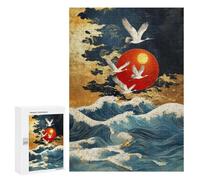 Japanese Crane Sunset Painting-1 Puzzle 1000 Pièces Educa Jouet en Bois Cadeau Unique Décoration Intérieure Jeu Éducatif Challenge Toy Adultes Et Enfants À Partir De 14 Ans 300 PCS