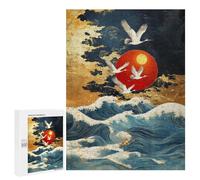 Japanese Crane Sunset Painting-1 Puzzle 1000 Pièces Educa Jouet en Bois Cadeau Unique Décoration Intérieure Jeu Éducatif Challenge Toy Adultes Et Enfants À Partir De 14 Ans 500 PCS