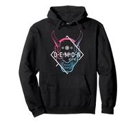 Japanese Demon Mythology Merch - Sweat à Capuche Unisex Adulte Noir - Size S - Streetwear Japonais Vintage Oni Démon Ogre - Sweatshirt pour Fans de Manga et Anime