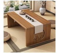 Japanese Floor Table, Low Altar Table for Meditation, Tatami Coffee Table, Small Tea Table for Floor Sitting, for Dining & Spiritual Practices (Color : Brown, Size : 100x37x30cm)