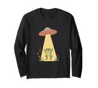 Japanese Frog Alien UFO Kawaii Anime Space Retro Manche Longue