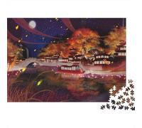 Japanese Garden 1000 Piece Jigsaw Puzzle Recy rchitecture Chinoise Senior Puzzles Fête Jeu Accessoires Développement Enfants‘s Intelligence Éducatif Amusant 70x50cm/1000pcs