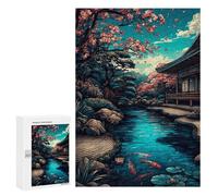 Japanese Garden Pond with Koi Fish Puzzle 1000 Pièces Educa Jouet en Bois Cadeau Unique Décoration Intérieure Jeu Éducatif Challenge Toy Adultes Et Enfants À Partir De 14 Ans 300 PCS
