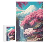 Japanese Garden with Cherry Blossoms Puzzle 1000 Pièces Educa Jouet en Bois Cadeau Unique Décoration Intérieure Jeu Éducatif Challenge Toy Adultes Et Enfants À Partir De 14 Ans 1000 PCS
