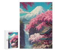 Japanese Garden with Cherry Blossoms Puzzle 300 Pièces Educa Jouet en Bois Cadeau Unique Décoration Intérieure Jeu Éducatif Challenge Toy Adultes Et Enfants À Partir De 14 Ans 300 PCS