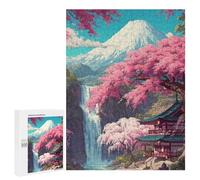 Japanese Garden with Cherry Blossoms Puzzle 500 Pièces Educa Jouet en Bois Cadeau Unique Décoration Intérieure Jeu Éducatif Challenge Toy Adultes Et Enfants À Partir De 14 Ans 500 PCS