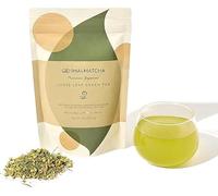 JAPANESE GREEN TEA CO. - Genmai Matcha - Thé Vert Premium Japonais avec Riz Brun et Matcha - Fukamushi Sencha - Thé Profond - Des Fermes de Thé Vert Arahataen - Thé Faible en Cafféine