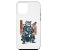 Japanese Guitar Cat Samurai Retro Electric Guitar Vintage Coque pour iPhone 12 Mini
