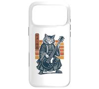Japanese Guitar Cat Samurai Retro Electric Guitar Vintage Coque pour iPhone 17 Pro Max