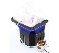 Japanese Head Spa Equipment with Steam, LED Therapy, and Adjustable Gold Rinse Ring; 60L Tank and Heated Water Circulation System for Salons, Spas, and Training Centers.