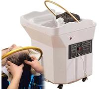 Japanese Head Station de spa - Lavabo thermostatique de 60 L avec design amovible et circulation d'eau à 360 ° pour salon et spa soins du cuir chevelu