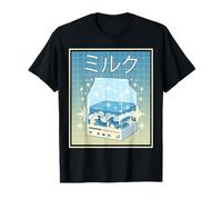 Japanese Kawaii Milk Carton Kanagawa Wave Lofi Aesthetic T-Shirt