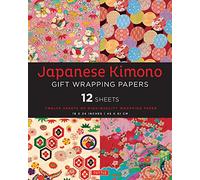 Japanese Kimono Gift Wrapping Papers: 12 Sheets of High-quality 18 X 24 Inch Wrapping Paper