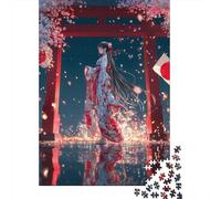 Japanese Kimono Woman Puzzle 1000 Pièces Educa Jouet en Bois Divertissement Créatif De l'art De La Décoration Jeu Éducatif Challenge Toy Adultes & Enfants des 14 Ans 70x50cm/1000pcs