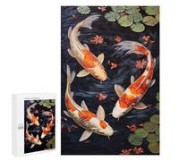 Japanese Koi Fish Pond Art Print Puzzle 1000 Pièces Educa Jouet en Bois Cadeau Unique Décoration Intérieure Jeu Éducatif Challenge Toy Adultes Et Enfants À Partir De 14 Ans 1000 PCS