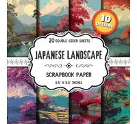 Japanese Landscape Scrapbook Paper: 20 Double-Sided Scenic Nature & Mountain Designs for Collage, Wrapping, Origami & Decoupage