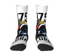 Japanese Manga Golderak UFŏ%robot Anime Grendizer - Mi-tubes Couleur Contrastée - Design Robot Japonais UFŌ - Pour Homme & Femme Adultes - Chaussettes Sport Manga - Cadeau Geek - Taille Unique