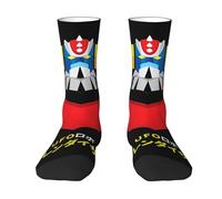 Japanese Manga Golderak UFŏ%robot Anime Grendizer - Mi-tubes Couleur Contrastée - Design Robot Japonais UFŌ - Pour Homme & Femme Adultes - Chaussettes Sport Manga - Cadeau Geek - Taille Unique