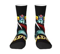 Japanese Manga Golderak UFŏ%robot Anime Grendizer - Mi-tubes Couleur Contrastée - Design Robot Japonais UFŌ - Pour Homme & Femme Adultes - Chaussettes Sport Manga - Cadeau Geek - Taille Unique