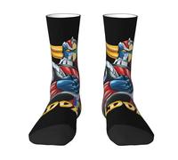 Japanese Manga Golderak UFŏ%robot Anime Grendizer - Mi-tubes Couleur Contrastée - Design Robot Japonais UFŌ - Pour Homme & Femme Adultes - Chaussettes Sport Manga - Cadeau Geek - Taille Unique