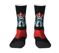 Japanese Manga Golderak UFŏ%robot Anime Grendizer - Mi-tubes Couleur Contrastée - Design Robot Japonais UFŌ - Pour Homme & Femme Adultes - Chaussettes Sport Manga - Cadeau Geek - Taille Unique