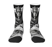 Japanese Manga Golderak UFŏ%robot Anime Grendizer - Mi-tubes Couleur Contrastée - Design Robot Japonais UFŌ - Pour Homme & Femme Adultes - Chaussettes Sport Manga - Cadeau Geek - Taille Unique