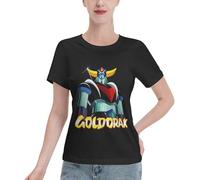 Japanese Manga Golderak UFŏ%Robot T-Shirt Femme Goldorak 100% Coton - Haut Manga Grendizer Coupe Standard - Tee-Shirt Anime Japonais décontracté - Cadeau Otaku Geek rétro Small