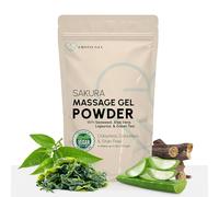 Japanese Massage Gel Powder 500g - Sakura Edition (Aloe Vera, Seaweed, Liquorice, & Green Tea), Made in Japan, Vegan, Odorless, Tasteless, Stain-Free, Reasable Sachet, Makes Up to 50 Liters