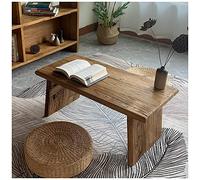 Japanese Meditation & Tea Table, Floor Altar Table, Vintage Tea Table Low Table, Laptop Tatami Table, for Dining & Spiritual Practices (Color : Brown, Size : 100x50x35cm)