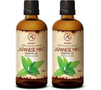 Japanese Mint Oil-2x100ml-Mentha Arvensis-Wild Mint-Aromatherapy Essential Oils For Diffusers-Relaxation-Bath Oils-Essential Oils With Fragrant Herbs