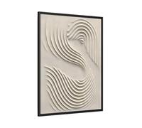 Japanese Motion Canvas Minimalist Wall Art Wabi-Sabi Print 30x40inch 75x100cm (Vertical) / Black / 1.25inch 3.175cm