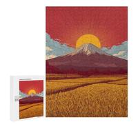 Japanese Mount Fuji Sunset Puzzle 1000 Pièces Educa Jouet en Bois Cadeau Unique Décoration Intérieure Jeu Éducatif Challenge Toy Adultes Et Enfants À Partir De 14 Ans 500 PCS