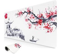 Japanese Mouse Pad XXL 900 x 400 mm,Desk Mat with Non-Slip Rubber Base for Office/Home White