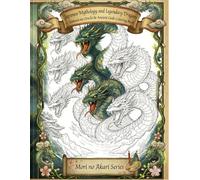 Japanese Mythology & Legendary Dragons: Yamata no Orochi and Deities of Kojiki Coloring Book: Exquisite Japanese Line Art for Adults: A Mythological Journey for Stress Relief and Mindfulness