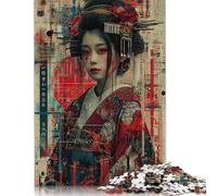 Japanese Oiran IV Puzzles Imposible,desafío Para Adultos Entretenimiento Creativo 1000 Piezas Obra De Arte De Juego De Para Adultos, Regalos A Partir De 14 Años 1000pcs (38x26cm)