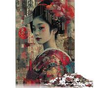 Japanese Oiran VI Puzzles Imposible,desafío for Adults Entretenimiento Creativo 1000 Piezas Obra De Arte De Juego De Para Adultos Y Niños Mayores De 12 Años 1000pcs (38x26cm)