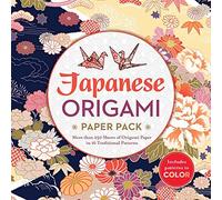 Japanese Origami Paper Pack: More Than 250 Sheets of Origami Paper in 16 Traditional Patterns, Includes Patterns to Color