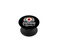 Japanese Queen Japan Flag Proud Japanese Woman PopSockets PopGrip Adhésif